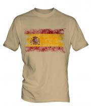 Spain Distressed Flag Mens T-Shirt