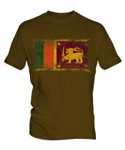 Sri Lanka Distressed Flag Mens T-Shirt