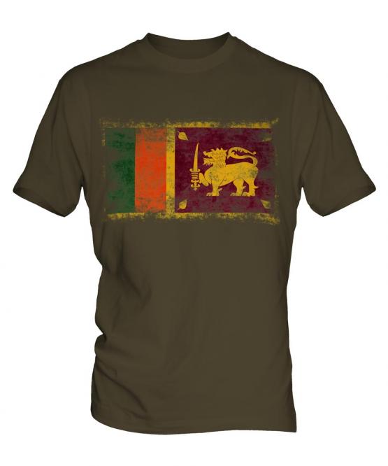 Sri Lanka Distressed Flag Mens T-Shirt