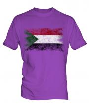 Sudan Distressed Flag Mens T-Shirt