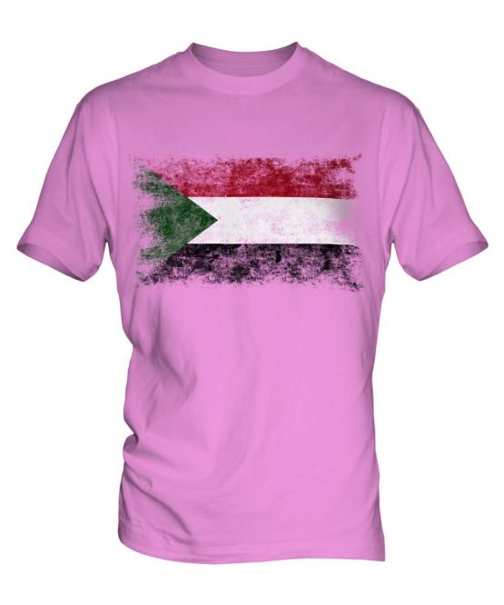 Sudan Distressed Flag Mens T-Shirt