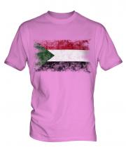 Sudan Distressed Flag Mens T-Shirt