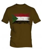 Sudan Distressed Flag Mens T-Shirt