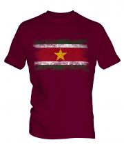 Suriname Distressed Flag Mens T-Shirt