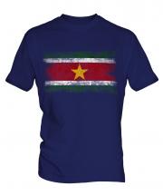 Suriname Distressed Flag Mens T-Shirt