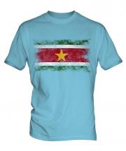 Suriname Distressed Flag Mens T-Shirt