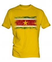 Suriname Distressed Flag Mens T-Shirt