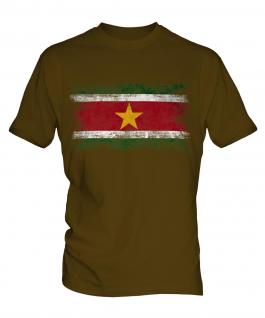 Suriname Distressed Flag Mens T-Shirt