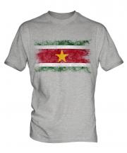 Suriname Distressed Flag Mens T-Shirt