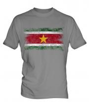 Suriname Distressed Flag Mens T-Shirt