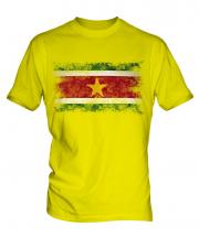 Suriname Distressed Flag Mens T-Shirt