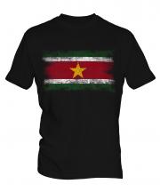 Suriname Distressed Flag Mens T-Shirt