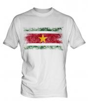 Suriname Distressed Flag Mens T-Shirt