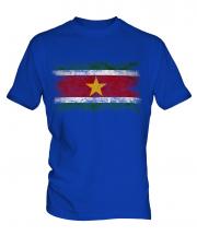 Suriname Distressed Flag Mens T-Shirt