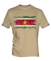 Suriname Distressed Flag Mens T-Shirt
