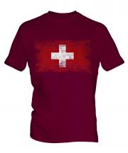Switzerland Distressed Flag Mens T-Shirt
