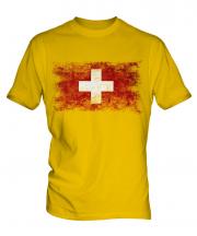 Switzerland Distressed Flag Mens T-Shirt