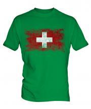Switzerland Distressed Flag Mens T-Shirt