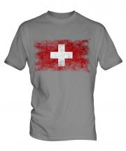 Switzerland Distressed Flag Mens T-Shirt