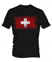 Switzerland Distressed Flag Mens T-Shirt