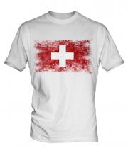 Switzerland Distressed Flag Mens T-Shirt