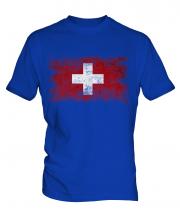 Switzerland Distressed Flag Mens T-Shirt