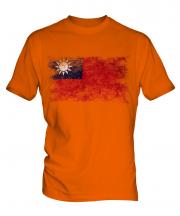 Taiwan Distressed Flag Mens T-Shirt