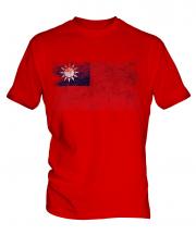 Taiwan Distressed Flag Mens T-Shirt