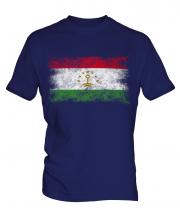 Tajikistan Distressed Flag Mens T-Shirt