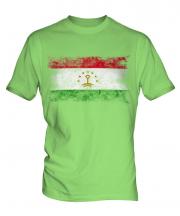 Tajikistan Distressed Flag Mens T-Shirt