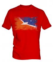 Tierra Del Fuego Province Distressed Flag Mens T-Shirt