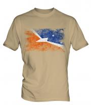 Tierra Del Fuego Province Distressed Flag Mens T-Shirt