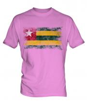Togo Distressed Flag Mens T-Shirt