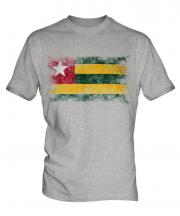 Togo Distressed Flag Mens T-Shirt
