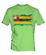Togo Distressed Flag Mens T-Shirt