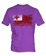 Tonga Distressed Flag Mens T-Shirt