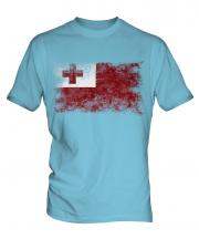 Tonga Distressed Flag Mens T-Shirt