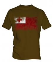 Tonga Distressed Flag Mens T-Shirt
