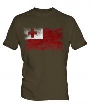 Tonga Distressed Flag Mens T-Shirt