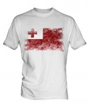 Tonga Distressed Flag Mens T-Shirt
