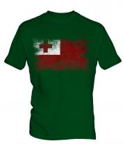 Tonga Distressed Flag Mens T-Shirt