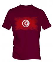 Tunisia Distressed Flag Mens T-Shirt