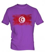 Tunisia Distressed Flag Mens T-Shirt