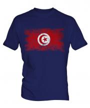 Tunisia Distressed Flag Mens T-Shirt