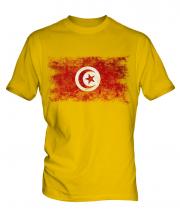 Tunisia Distressed Flag Mens T-Shirt