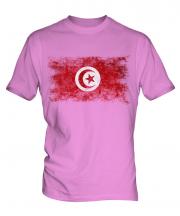 Tunisia Distressed Flag Mens T-Shirt
