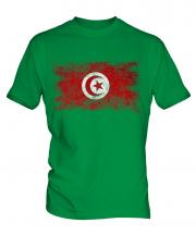 Tunisia Distressed Flag Mens T-Shirt