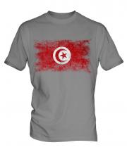Tunisia Distressed Flag Mens T-Shirt