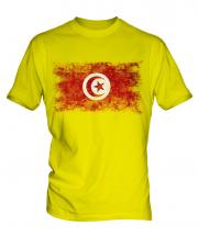 Tunisia Distressed Flag Mens T-Shirt