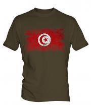 Tunisia Distressed Flag Mens T-Shirt
